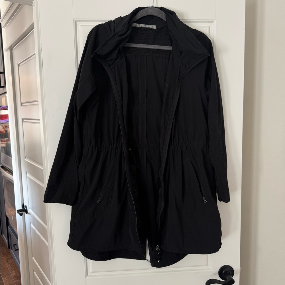 Athleta Women's Black Hooded Anorak Rain Jacket